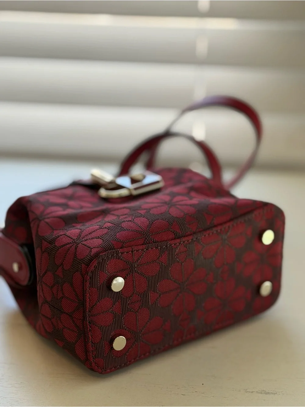 Kate Spade Remedy Spade Flower Small Top Handle Bag Red NWT